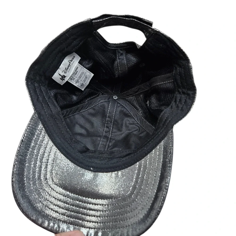 Disney‎ Parks Metallic Silver Baseball Cap Mickey Mouse Logo Adult